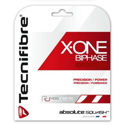 Tecnifibre X-One Biphase 18 Squash String (Red) - RacquetGuys.ca