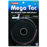 Tourna Mega Tac Overgrip 10 Pack (Black) - RacquetGuys.ca