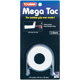 Tourna Mega Tac Overgrip 3 Pack (White) - RacquetGuys.ca
