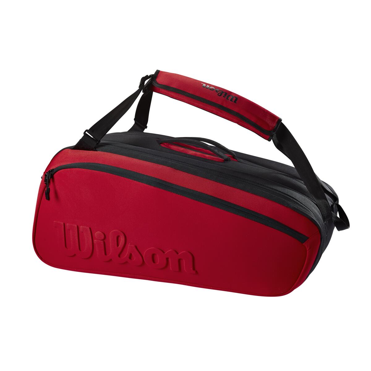 Wilson Clash v2 Super Tour 15 Pack Racquet Bag (Red/Black) - RacquetGuys.ca