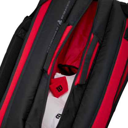 Wilson Clash v2 Super Tour 15 Pack Racquet Bag (Red/Black) - RacquetGuys.ca