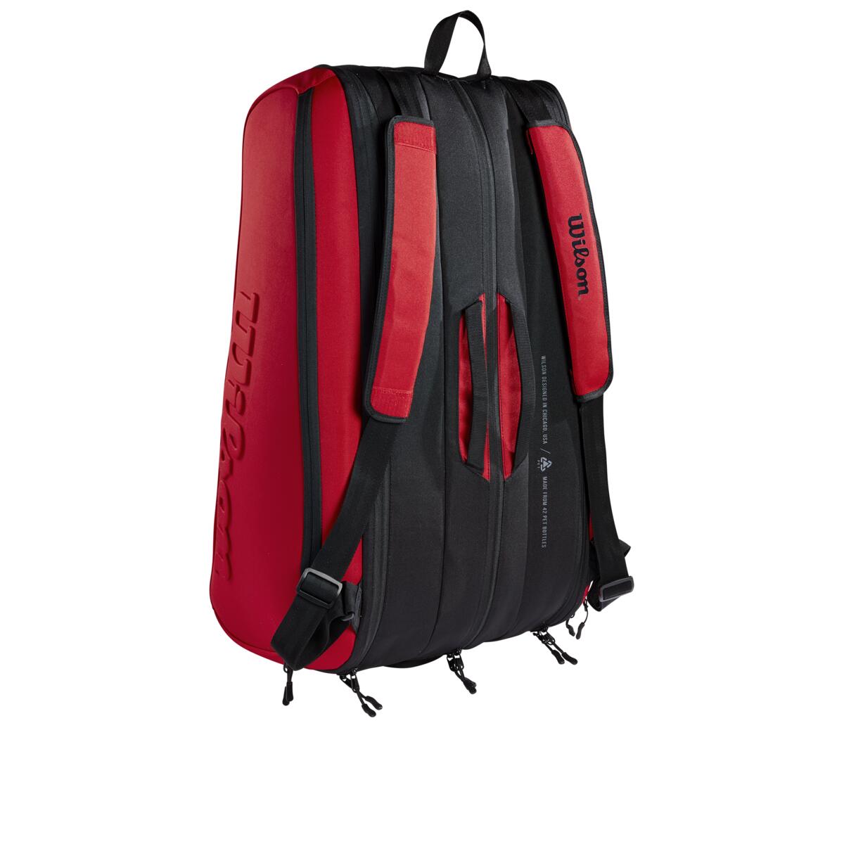 Wilson Clash v2 Super Tour 15 Pack Racquet Bag (Red/Black) - RacquetGuys.ca
