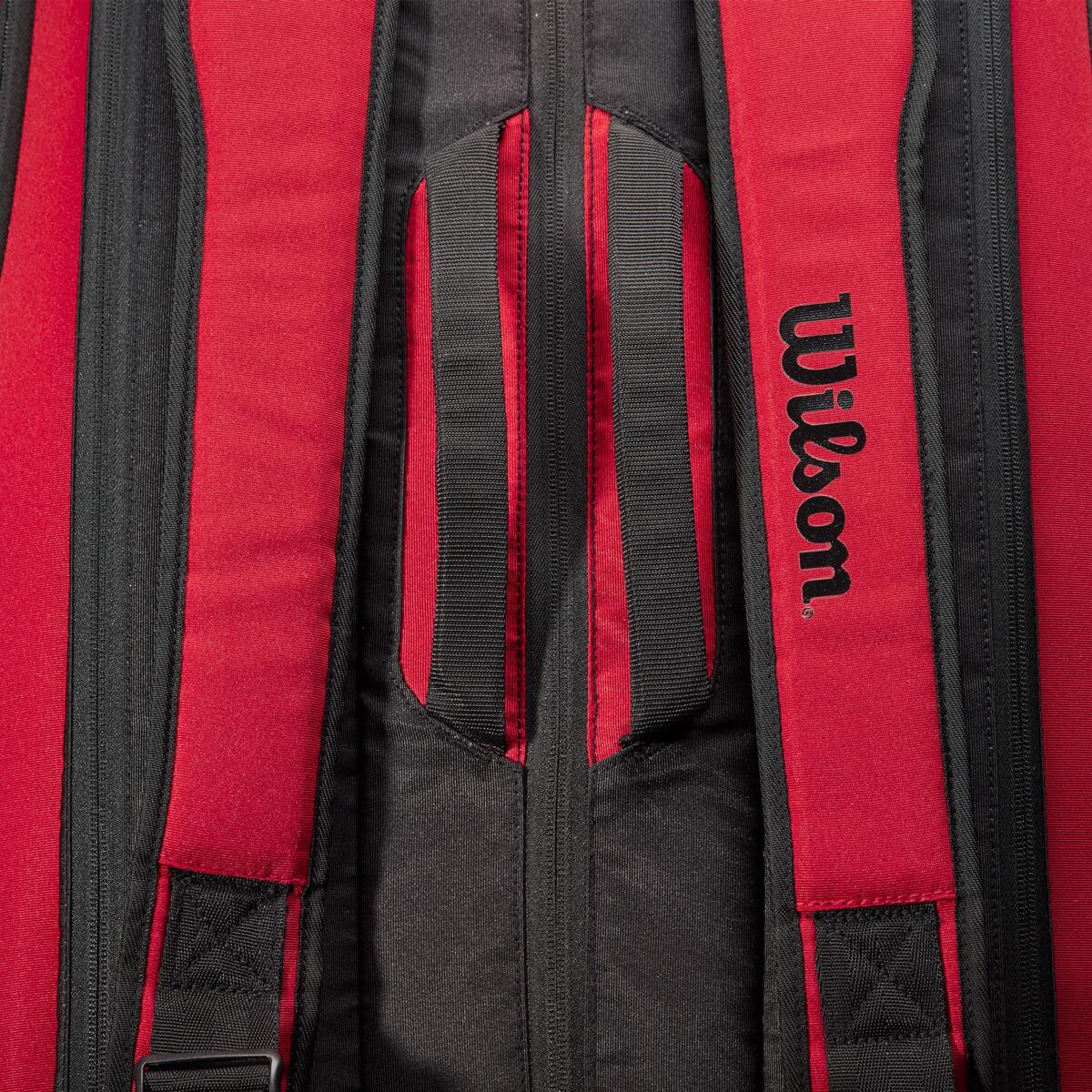 Wilson Clash v2 Super Tour 15 Pack Racquet Bag (Red/Black) - RacquetGuys.ca