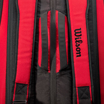 Wilson Clash v2 Super Tour 15 Pack Racquet Bag (Red/Black) - RacquetGuys.ca
