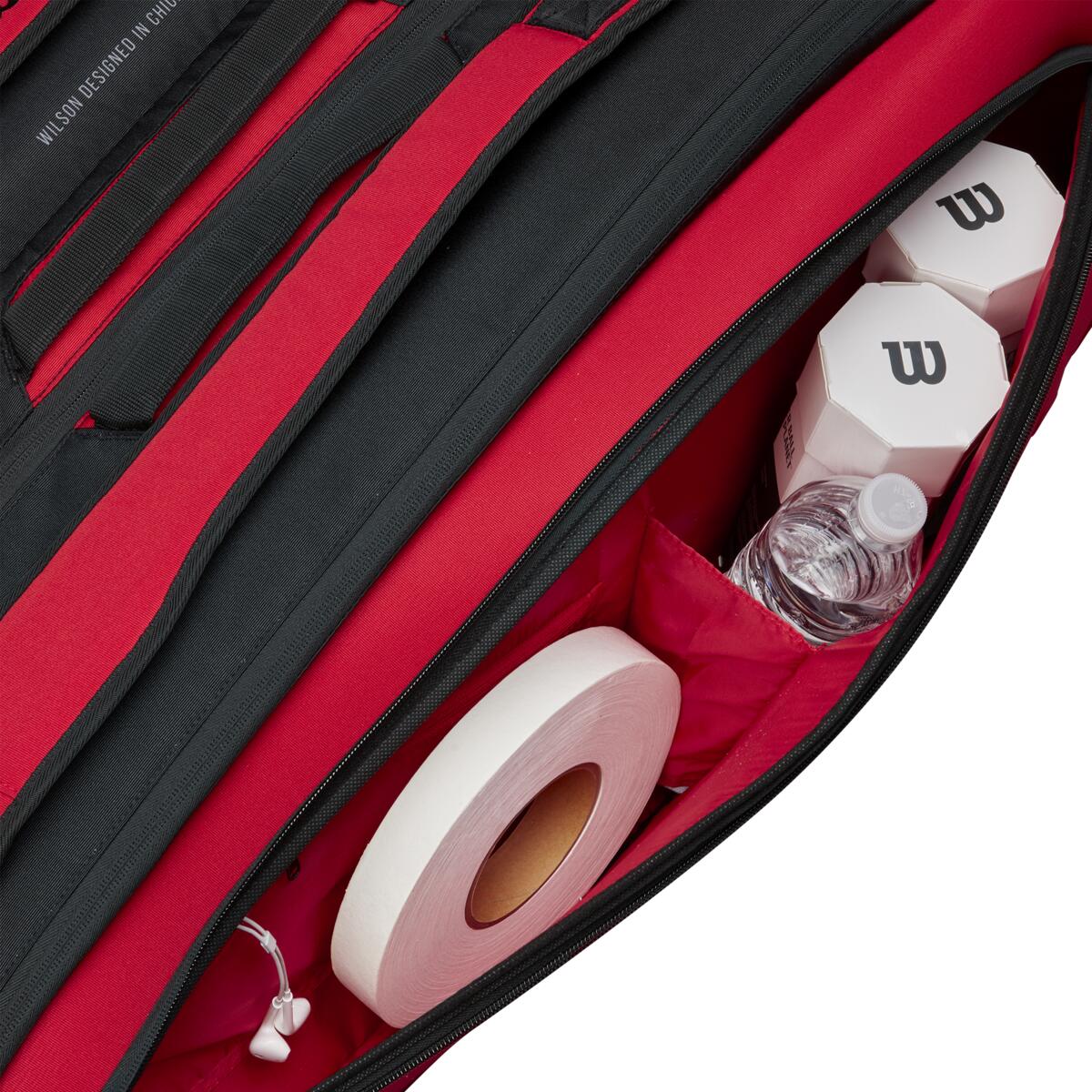 Wilson Clash v2 Super Tour 15 Pack Racquet Bag (Red/Black) - RacquetGuys.ca
