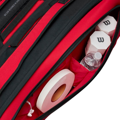 Wilson Clash v2 Super Tour 15 Pack Racquet Bag (Red/Black) - RacquetGuys.ca