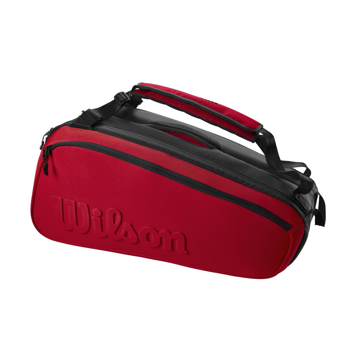 Wilson Clash v2 Super Tour 9 Pack Racquet Bag (Red/Black) - RacquetGuys.ca