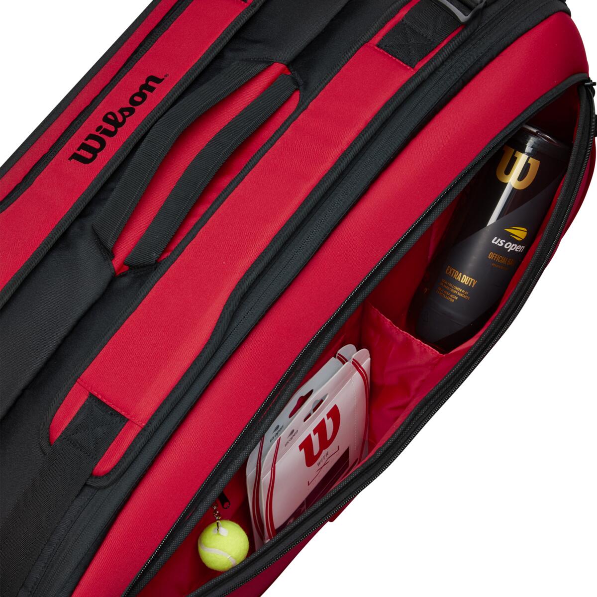 Wilson Clash v2 Super Tour 9 Pack Racquet Bag (Red/Black) - RacquetGuys.ca