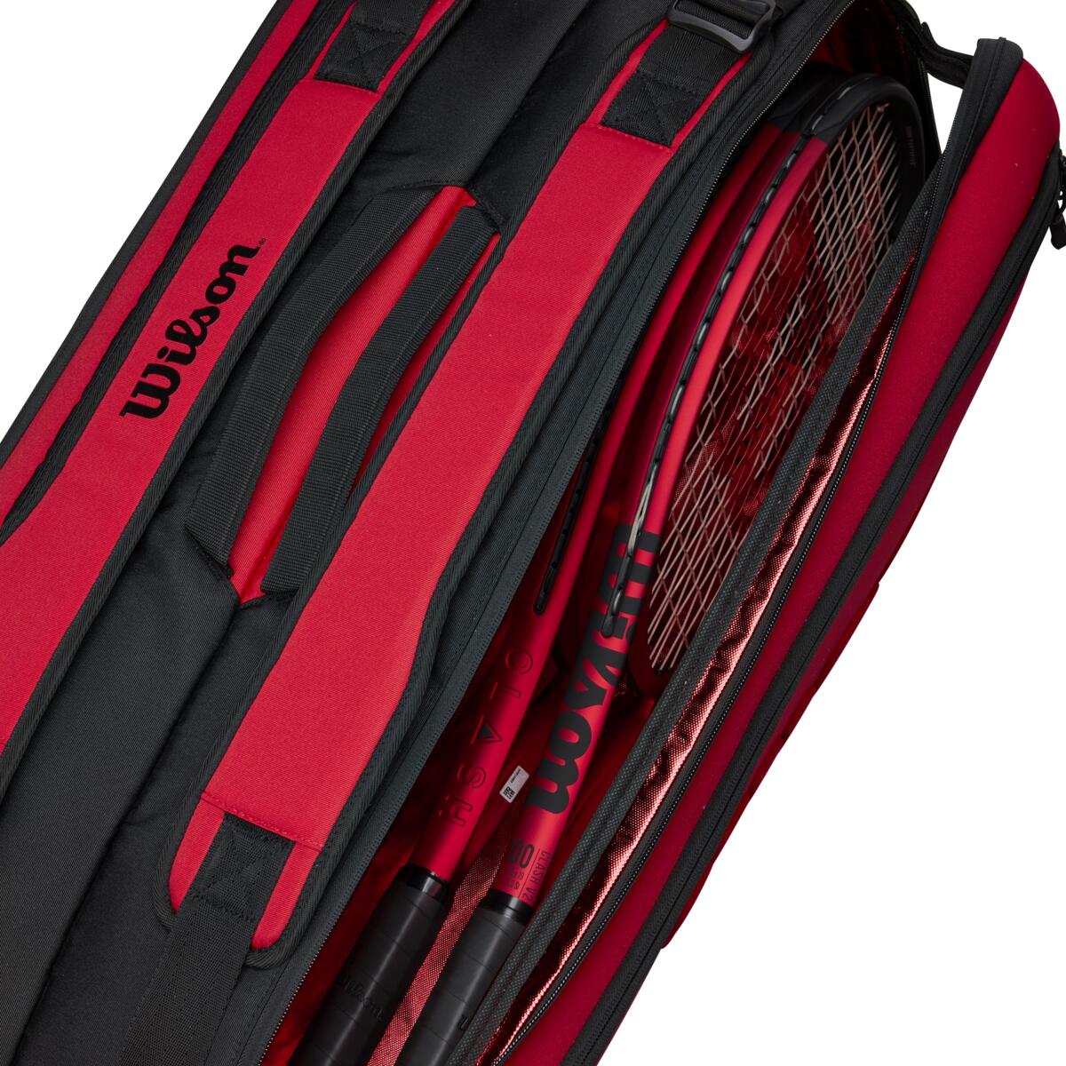 Wilson Clash v2 Super Tour 9 Pack Racquet Bag (Red/Black) - RacquetGuys.ca