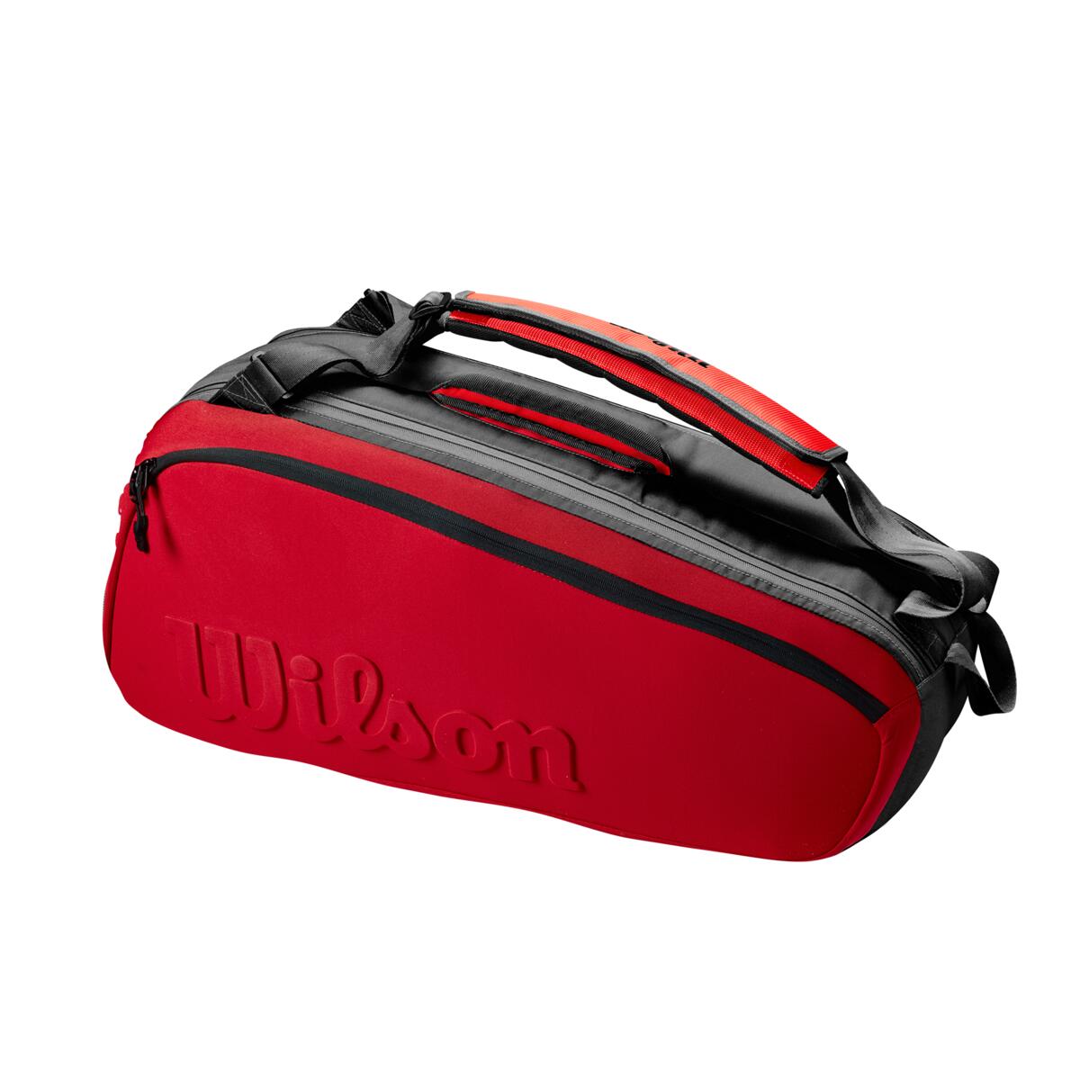 Wilson Clash V2 Super Tour 6 Pack Racquet Bag (Red/Black