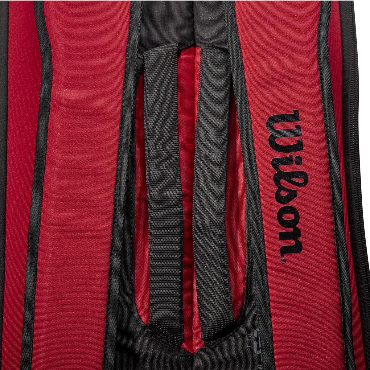 Wilson Clash v2 Super Tour 6 Pack Racquet Bag (Red/Black) - RacquetGuys.ca