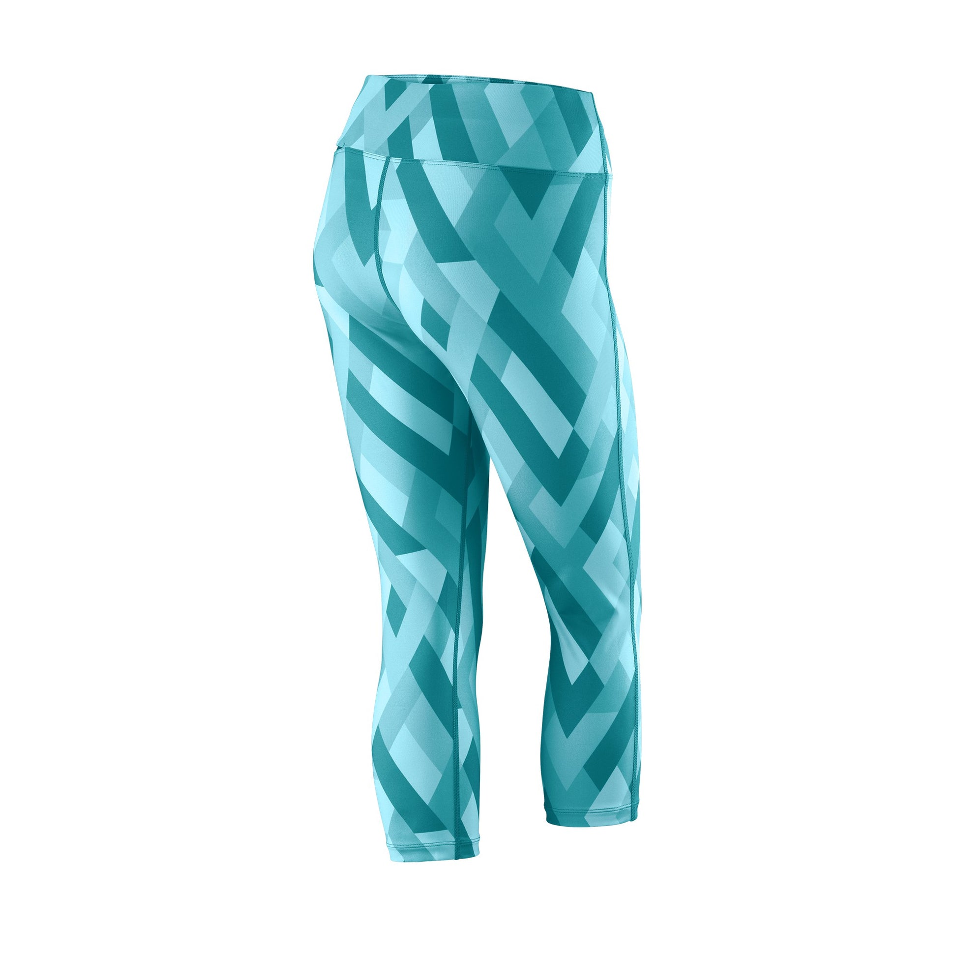 Wilson Womens Printed Tights Capri Pants (Bluebird) - RacquetGuys.ca
