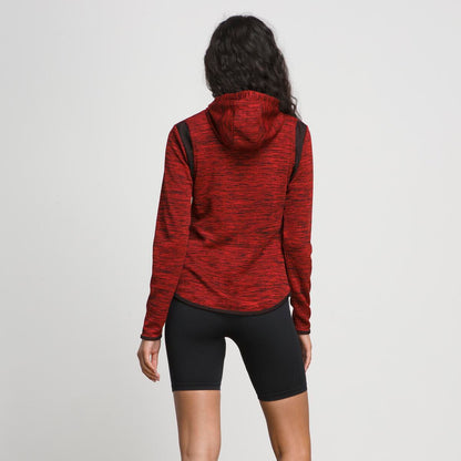 Wilson Women's Training Hooded Jacket (Red/Black) - RacquetGuys.ca