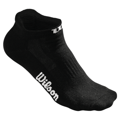 Wilson Women's No Show Sock 3PK OSFA (Black) - RacquetGuys.ca