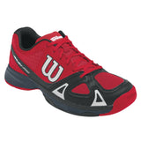 Wilson Rush Pro Junior Tennis Shoe (Red/Black)