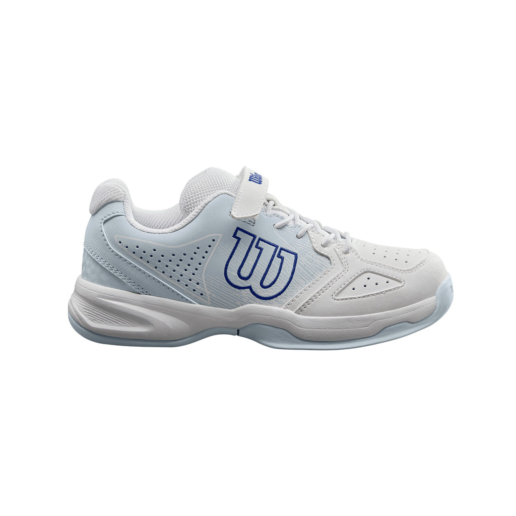 Wilson Kaos Junior Tennis Shoe (White/Blue) - RacquetGuys.ca