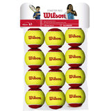 Wilson Stage 3 Red Junior Tennis Balls - 12 Pack