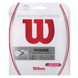 Wilson Synthetic Gut Power 16 Tennis String (Pink) - RacquetGuys.ca