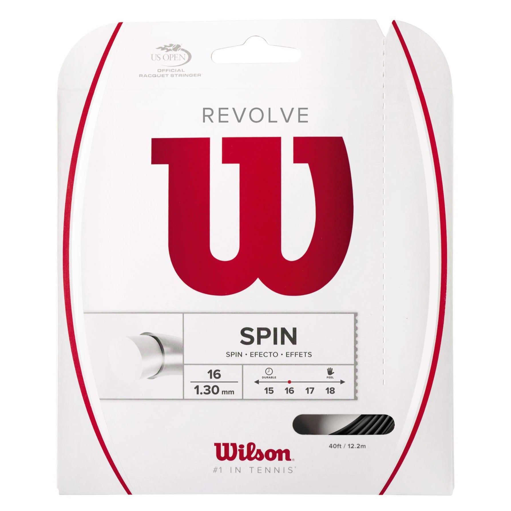 Wilson Revolve 16 Tennis String (Black) - RacquetGuys.ca