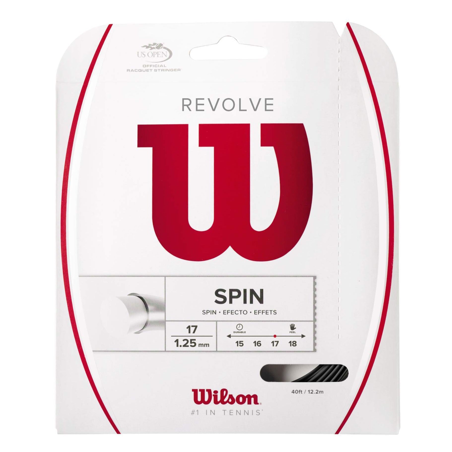 Wilson Revolve 17 Tennis String (Black) - RacquetGuys.ca