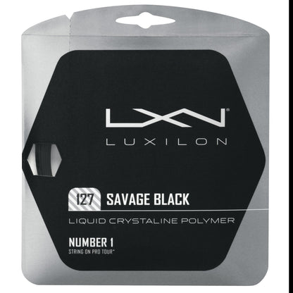 Luxilon Savage 16 Tennis String (Black) - RacquetGuys.ca