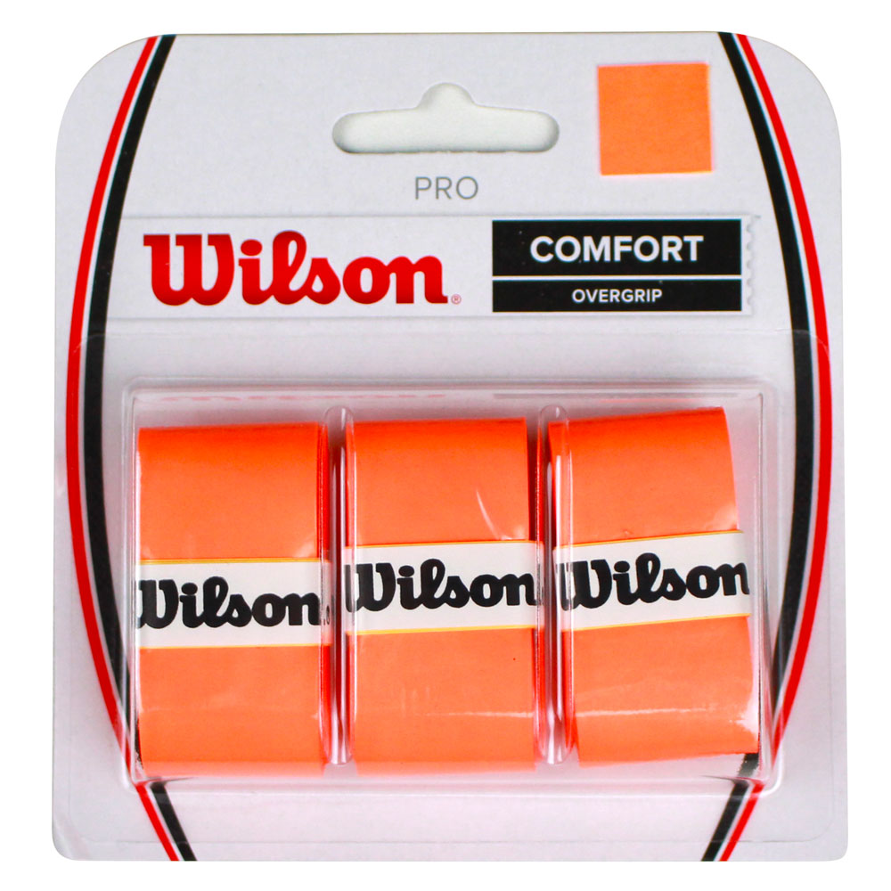 Wilson Pro Overgrip 3 Pack (Orange) - RacquetGuys.ca