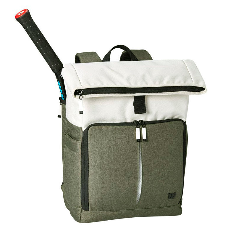 Wilson Women's Backpack Racquet Bag (Cream/Black/Forest) - RacquetGuys.ca