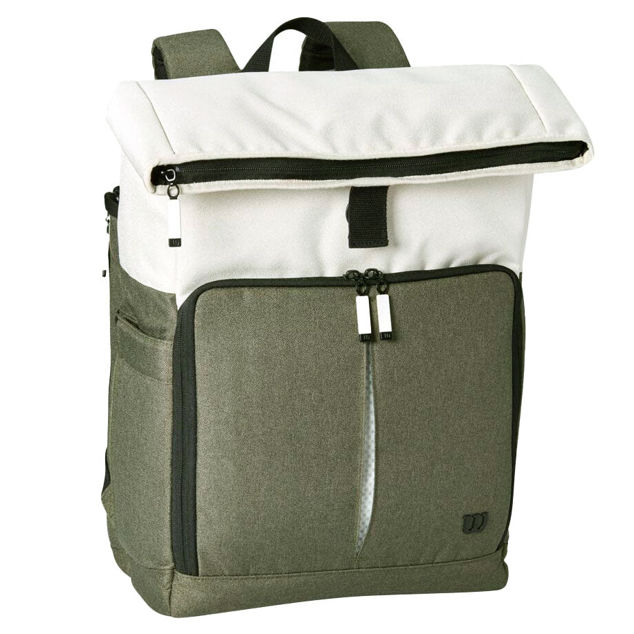 Wilson Women's Backpack Racquet Bag (Cream/Black/Forest) - RacquetGuys.ca