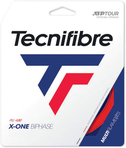 Tecnifibre X-One Biphase 18 Tennis String (Red) - RacquetGuys.ca