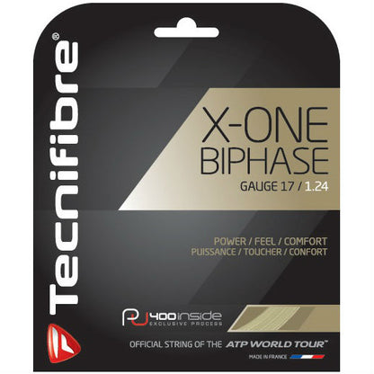 Tecnifibre X-One Biphase 17 Tennis String (Natural) - RacquetGuys.ca