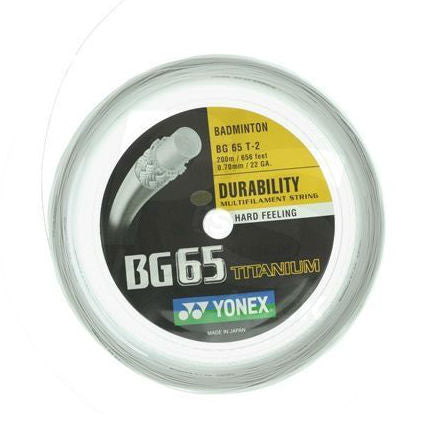 Yonex BG 65Ti Badminton String Reel (White) - RacquetGuys.ca