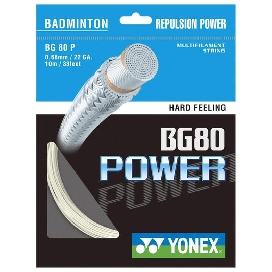 Yonex BG 80 Power Badminton String (White) - RacquetGuys.ca