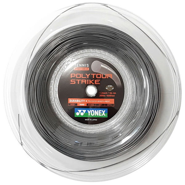 Yonex Polytour Strike 17/120 Tennis String Reel (200m) - Black – T1 SPORTS