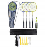 Dunlop Nitro-Star Ssx 1.0 - 4 Player Badminton Set (4 Racquets, 2 Shuttles, Pole, Net) - RacquetGuys.ca