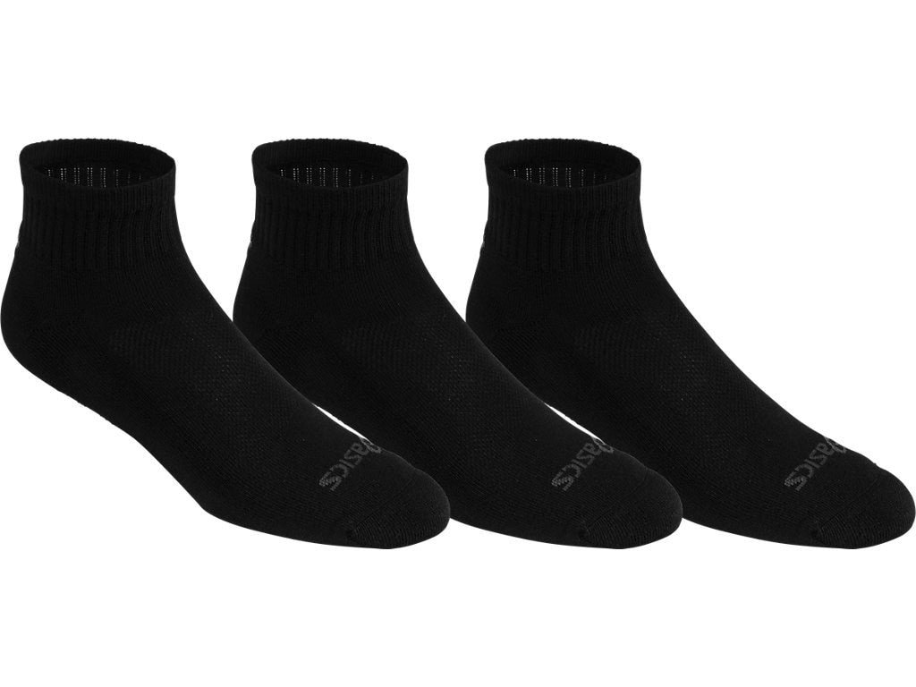 Asics Cushion Quarter Socks (Black) - RacquetGuys.ca