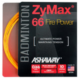 Ashaway ZyMax 66 Fire Power Badminton String (Orange)