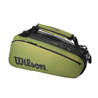 Wilson Super Tour Blade 9 Pack Racquet Bag (Green/Black) - RacquetGuys.ca