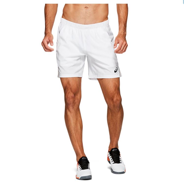 Asics Men's Elite 7 Inch Short (White) - RacquetGuys.ca