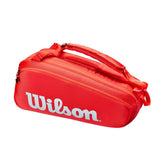 Wilson Super Tour 6 Pack Racquet Bag (Red) - RacquetGuys.ca