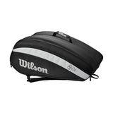 Wilson RF Team 12 Pack Racquet Bag (Black/White) - RacquetGuys.ca