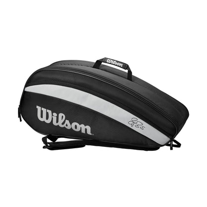 Wilson RF Team 6 Pack Racquet Bag (Black/White) - RacquetGuys.ca