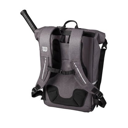 Wilson Roll Top Backpack Racquet Bag (Grey/Black) - RacquetGuys.ca