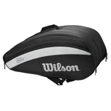 Wilson RF Team 12 Pack Racquet Bag (Black/White) - RacquetGuys.ca