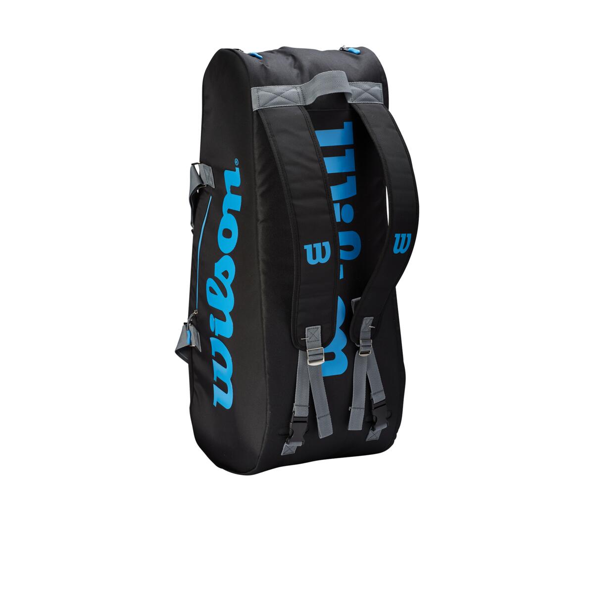 Wilson Ultra 9 Pack Racquet Bag (Black/Blue/Silver) - RacquetGuys.ca