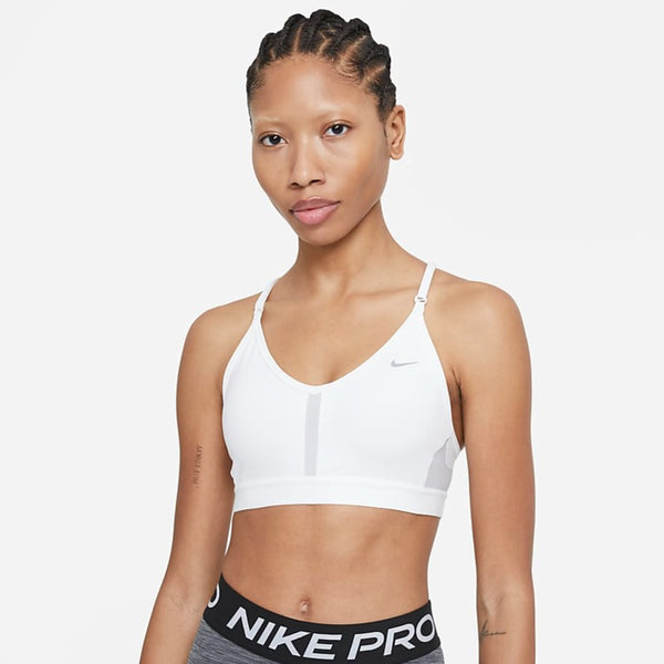 Nike Pro Dri Fit Sports Bra Small Grey w/White Confetti patterns