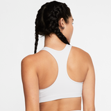 Nike Women's Dri-FIT Swoosh Medium Support 1 Piece Pad Sports Bra  (White/Black)