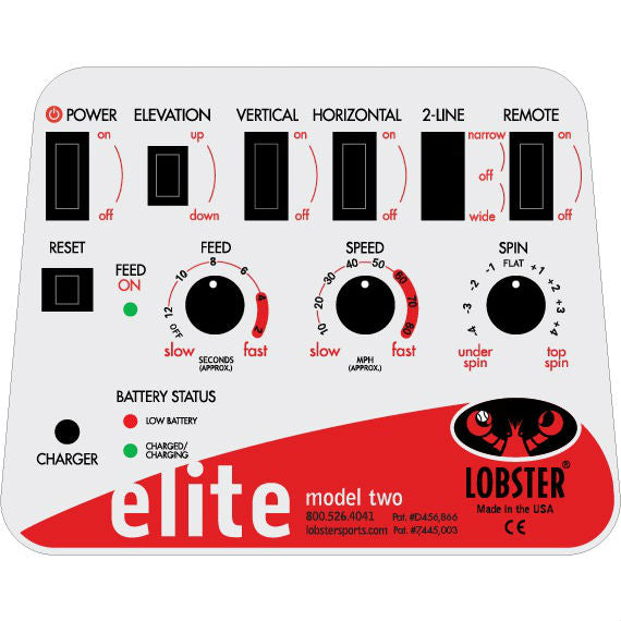 Lobster Elite 3 Portable Ball Machine + 10 Function Remote - RacquetGuys.ca