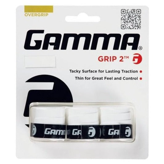 Gamma Grip 2 Overgrip 3 Pack (White) - RacquetGuys.ca