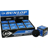Dunlop Intro Blue Dot Squash Balls (12 Balls) - RacquetGuys.ca