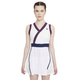 Nike Women's Dri-FIT Slam Dress (White/Binary Blue) - RacquetGuys.ca
